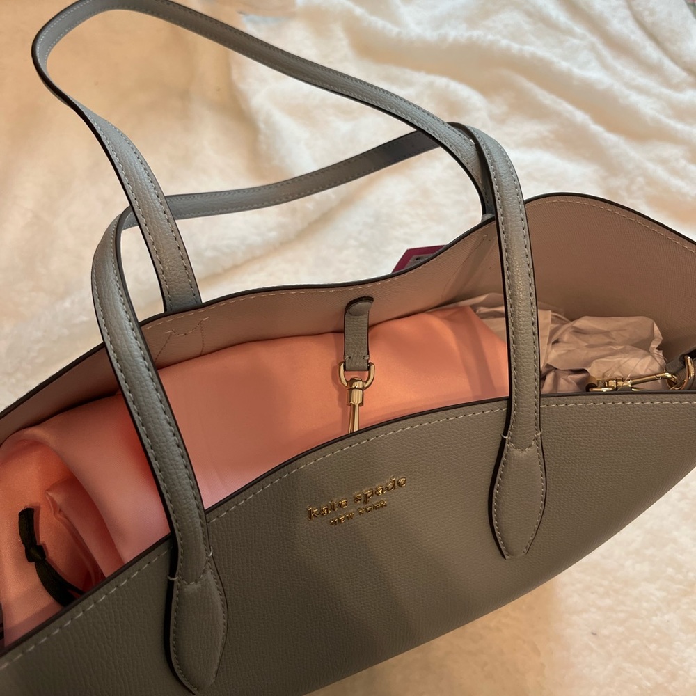 NWT 3 Piece Kate Spade ♠️ Gorgeous Open Style Light Blue Bag - Picture 4 of 9